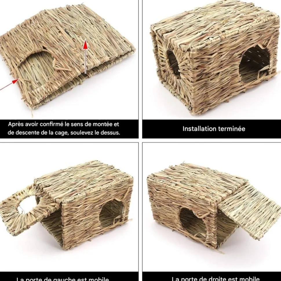 DOWNYPAWS - Maison de paille - pliable multiutilitaire