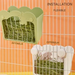 DOWNYPAWS - Mangeoire pour petits animaux - râtelier à foin suspendu