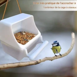 DOWNYPAWS - Mangeoires suspendues pour cage d'oiseaux - lot de 2