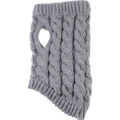 DOWNYPAWS - Manteau de laine tricoté pour chien,tricot torsadé de couleur unie