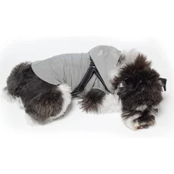 DOWNYPAWS - Manteau pour chiens-avec harnais-réfléchissant imperméable-gris taille 2xl