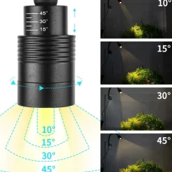 DOWNYPAWS - Mini lampe à pince led pour aquarium, ornement d'aménagement paysager