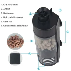 DOWNYPAWS - Mini purificateur d'eau pneumatique, aération et filtre de culture bactérienne
