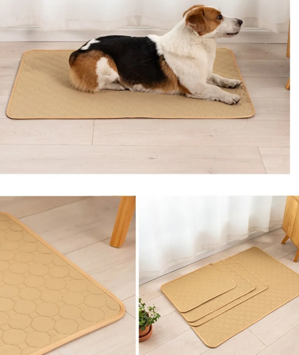 DOWNYPAWS - Nappe anti-urine pour animaux de compagnie réutilisable 50*70cm beige