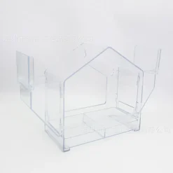 DOWNYPAWS - Nid d'oiseaux transparent - remplisseur d'aliments pour oiseaux pour fenêtre extérieure