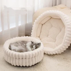 DOWNYPAWS - Nid pour chien et chat de petite taille, coussin épaissi et grand, 50*50cm