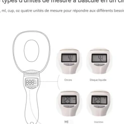DOWNYPAWS - Nourriture et cuillères - numérique, portable, pour alimentation animale