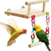 DOWNYPAWS - Perchoir balançoire en corde pour oiseaux