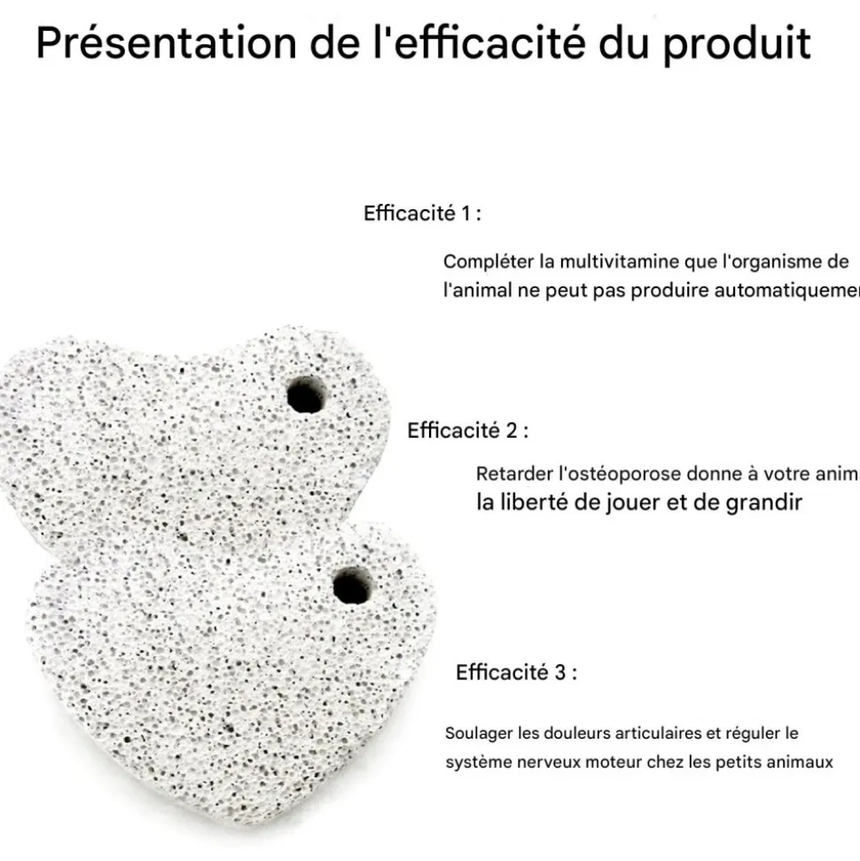 DOWNYPAWS - Pierre molaire jouet - 10 pièces pour chinchillas lapins et cobayes