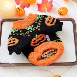 DOWNYPAWS - Pull d'halloween pour chiot,citrouille effrayante