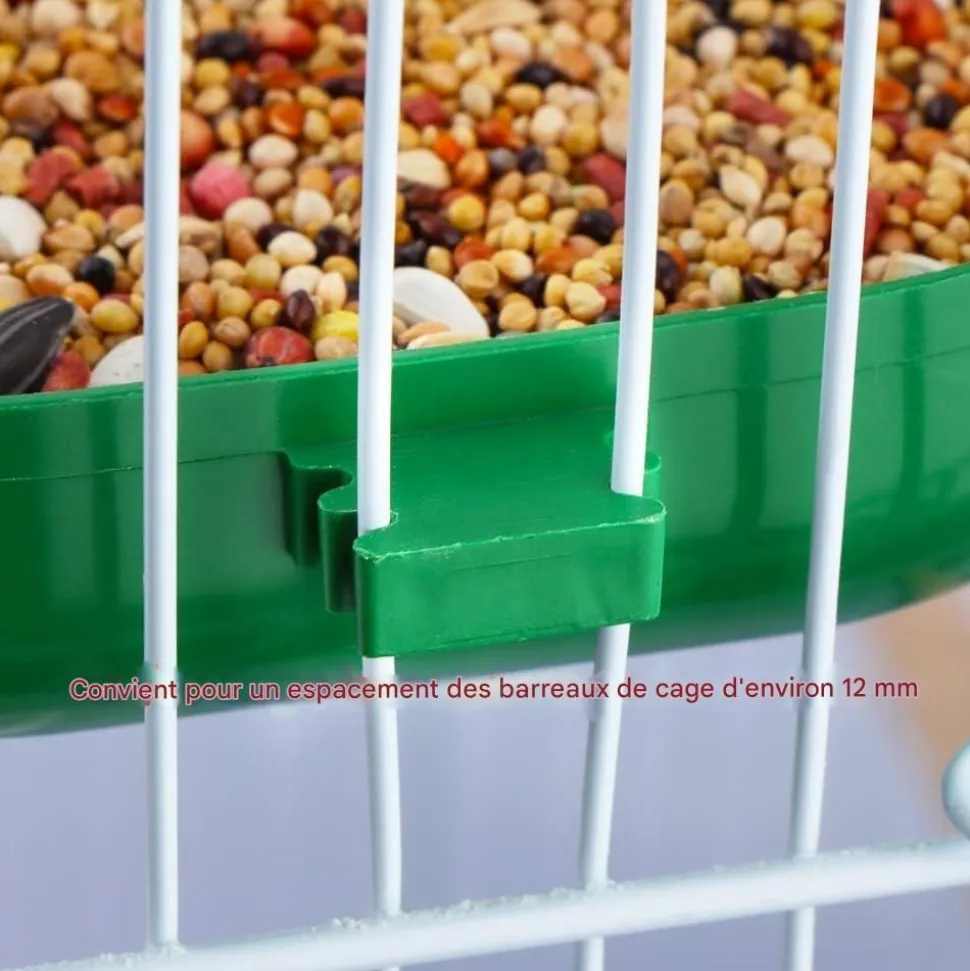 DOWNYPAWS - Récipient d'alimentation pour oiseaux - plastique en lot de 3