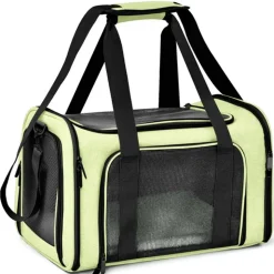 DOWNYPAWS - Sac de transport pour chat, portable et pliable vert taille l downypaws