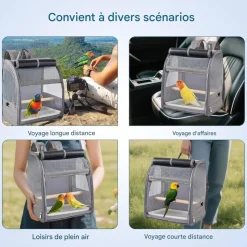 DOWNYPAWS - Sac à dos de voyage - léger, portable, avec barre debout, plateau et rideaux