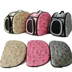 DOWNYPAWS - Sac pour chat-sac de transport pliable pour chat et chien-champagne-42*33*28.5cm
