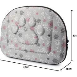 DOWNYPAWS - Sac pour chat-sac de transport pliable pour chat et chien-gris-42*33*28.5cm