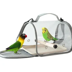 DOWNYPAWS - Sac transport oiseau - pliable, perchoir inclus