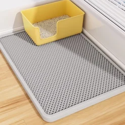 DOWNYPAWS - Tapis anti-éclaboussures et anti-taches pour litière pour chat 40*50cm