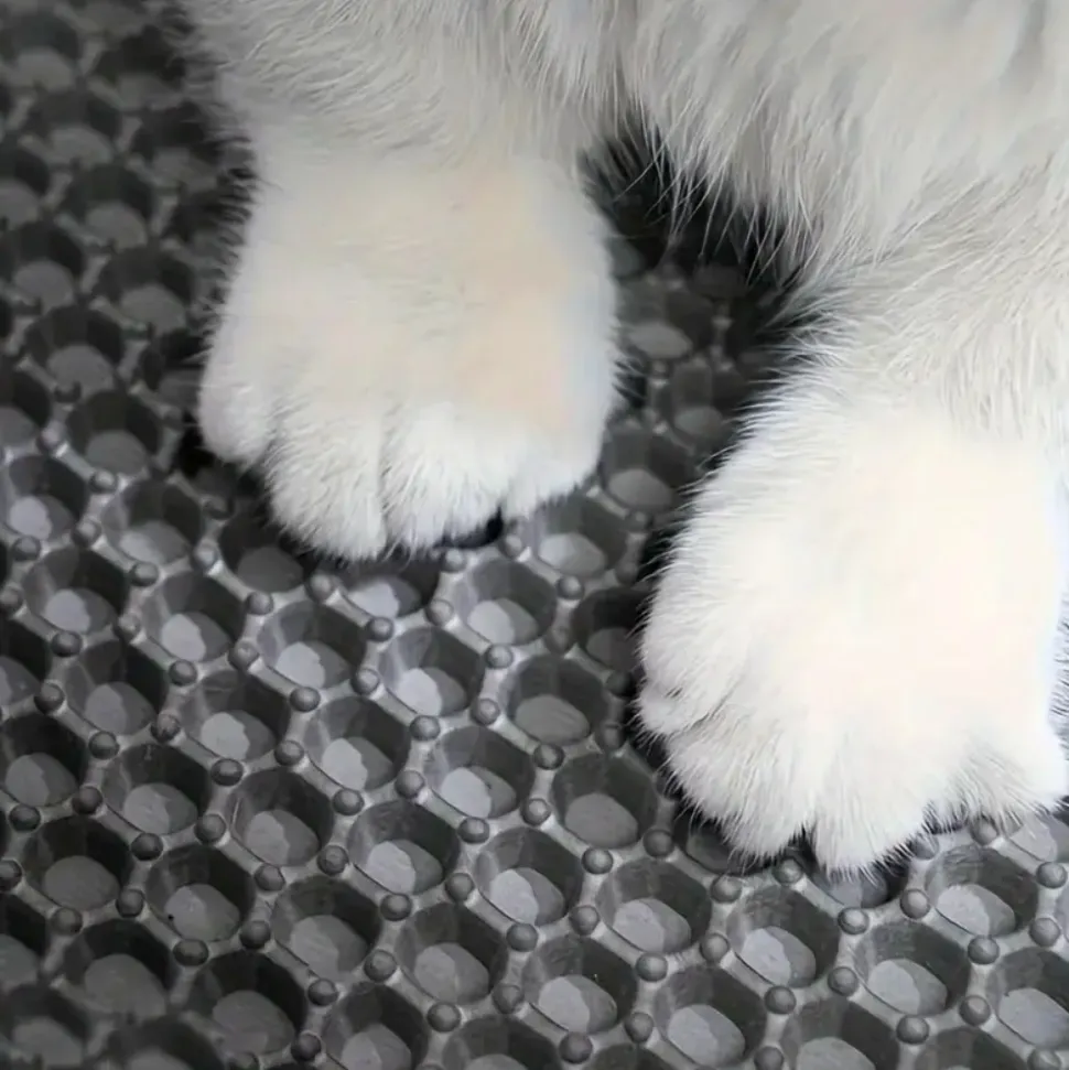 DOWNYPAWS - Tapis anti-éclaboussures et anti-taches pour litière pour chat 40*50cm
