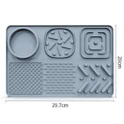 DOWNYPAWS - Tapis de léchage multifonctionnel et d'alimentation lente avec ventouse pour chiens