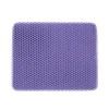 DOWNYPAWS - Tapis de litière anti-déversement pour chat violet 40*50cm