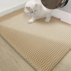 DOWNYPAWS - Tapis de litière pour chat kaki 40*50cm