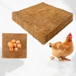 DOWNYPAWS - Tapis en fibre de noix de coco pour nid d'oiseau et animal de compagnie 35*35cm5 pièces