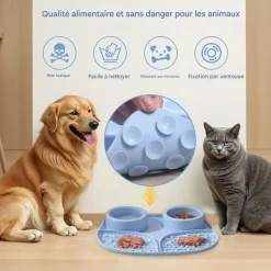 DOWNYPAWS - Tapis à lécher en silicone pour chiens et chats