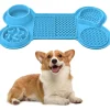 DOWNYPAWS - Tapis à lécher pour chiens bleu