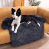 DOWNYPAWS - Tapis pour lit de chien en peluche, universel pour toutes saisons noir 95 x 80 x 15 cmnoir 105 x 95 x 15 cm