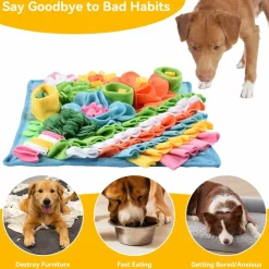 DOWNYPAWS - Tapis 39x39 cm - jeu interactif pour chien et chat