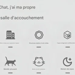 DOWNYPAWS - Tente pour chat et chien salle d'accouchement