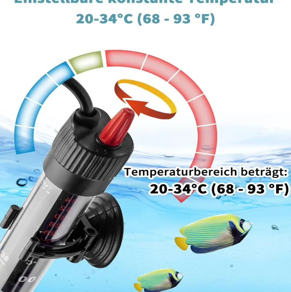 DOWNYPAWS - Thermoplongeur 100w pour aquarium - jusqu'à 120l