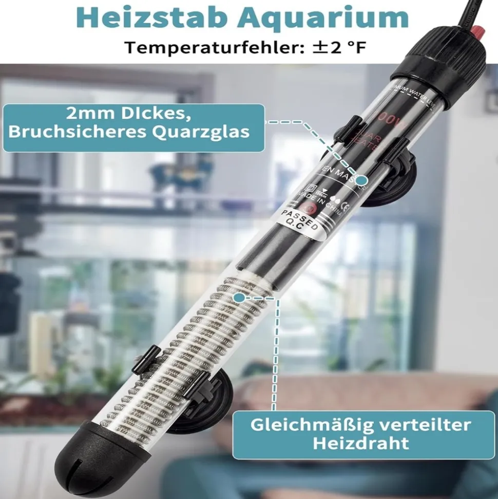 DOWNYPAWS - Thermoplongeur 100w pour aquarium - jusqu'à 120l