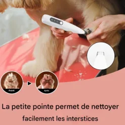 DOWNYPAWS - Tondeuse pattes chien chat avec affichage led