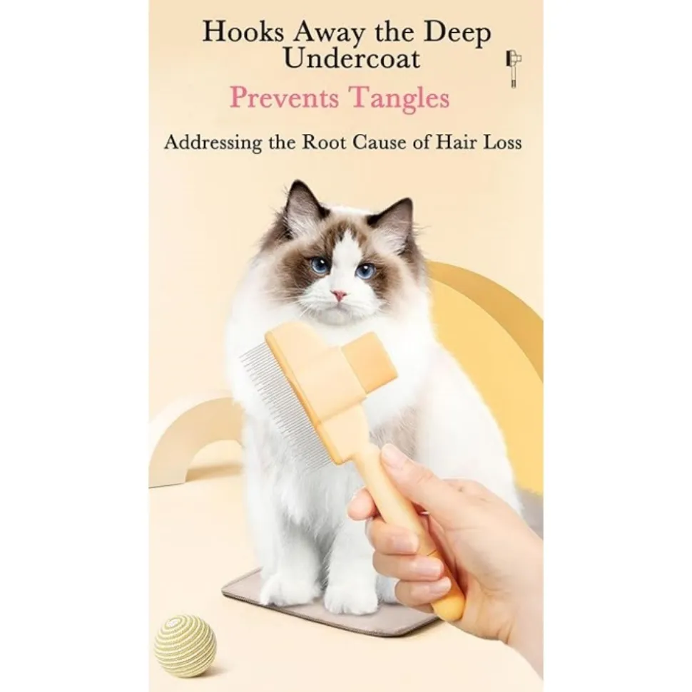 DTOPBUYAGE - Brosse autonettoyante magique pour chats et chiens élimine poils et puces