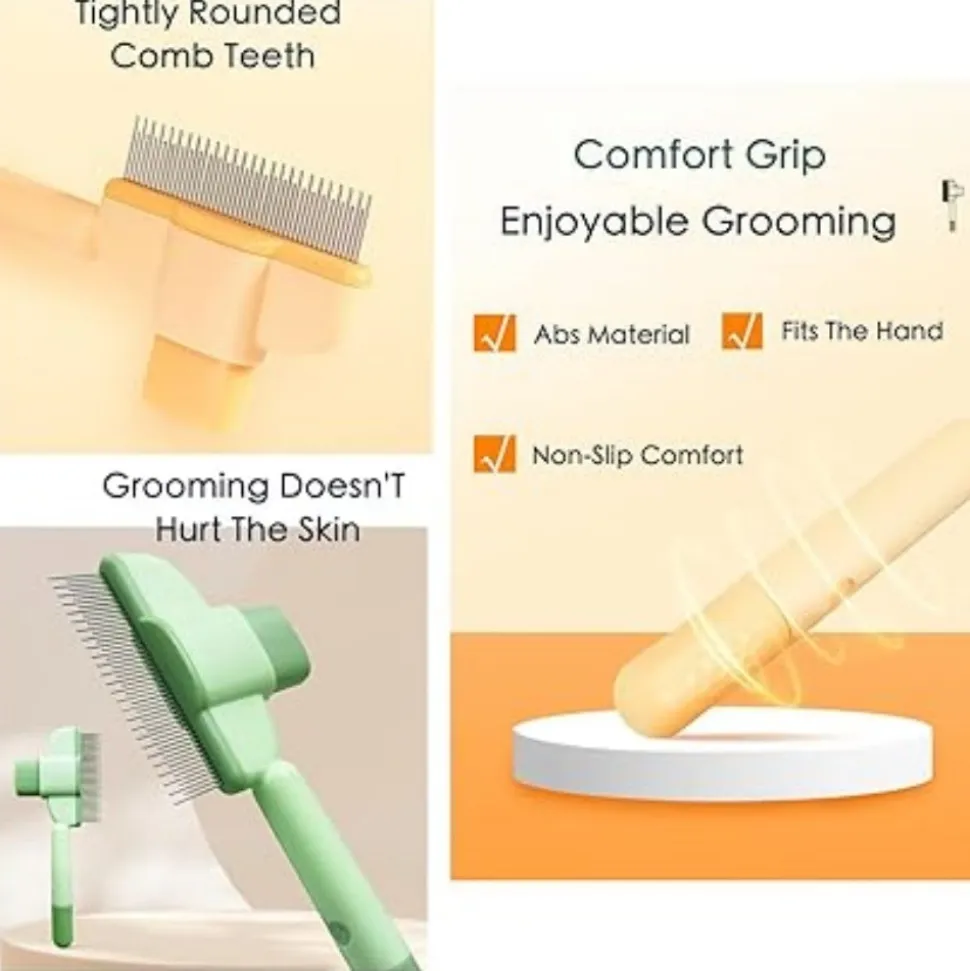 DTOPBUYAGE - Brosse autonettoyante magique pour chats et chiens élimine poils et puces