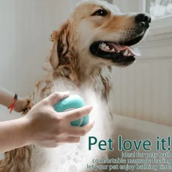 DTOPBUYAGE - Brosse de bain pour animaux de compagnie avec distributeur de shampooing dtopbuyage
