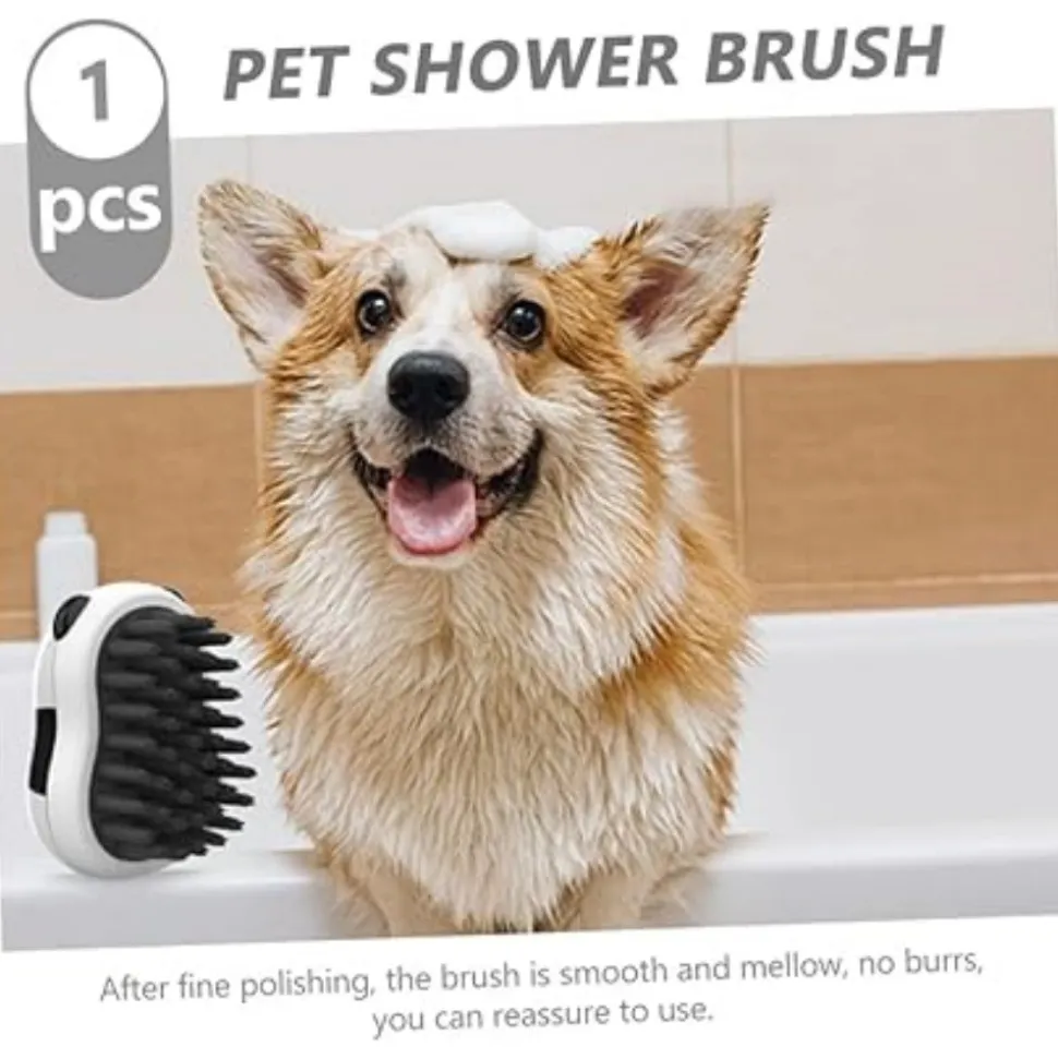DTOPBUYAGE - Brosse de nettoyage et massage pour animaux de compagnie motif panda bain chien