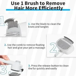 DTOPBUYAGE - Brosse 2 en 1 pour chat et chien