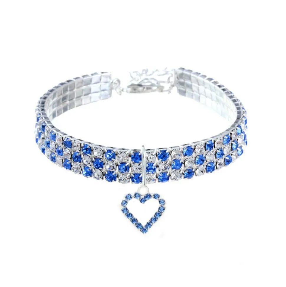 DTOPBUYAGE - Dtopbuyage collier en strass avec cœur pour chats