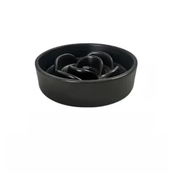 DTOPBUYAGE - Dtopbuyage ecuelle anti glouton plastique noir 15.5*15.5*4cm