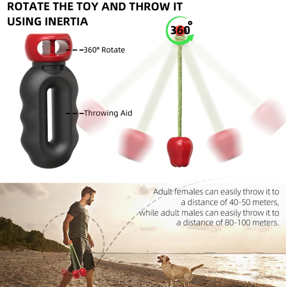 DTOPBUYAGE - Dtopbuyage jouet de récupération pour chien avec corde