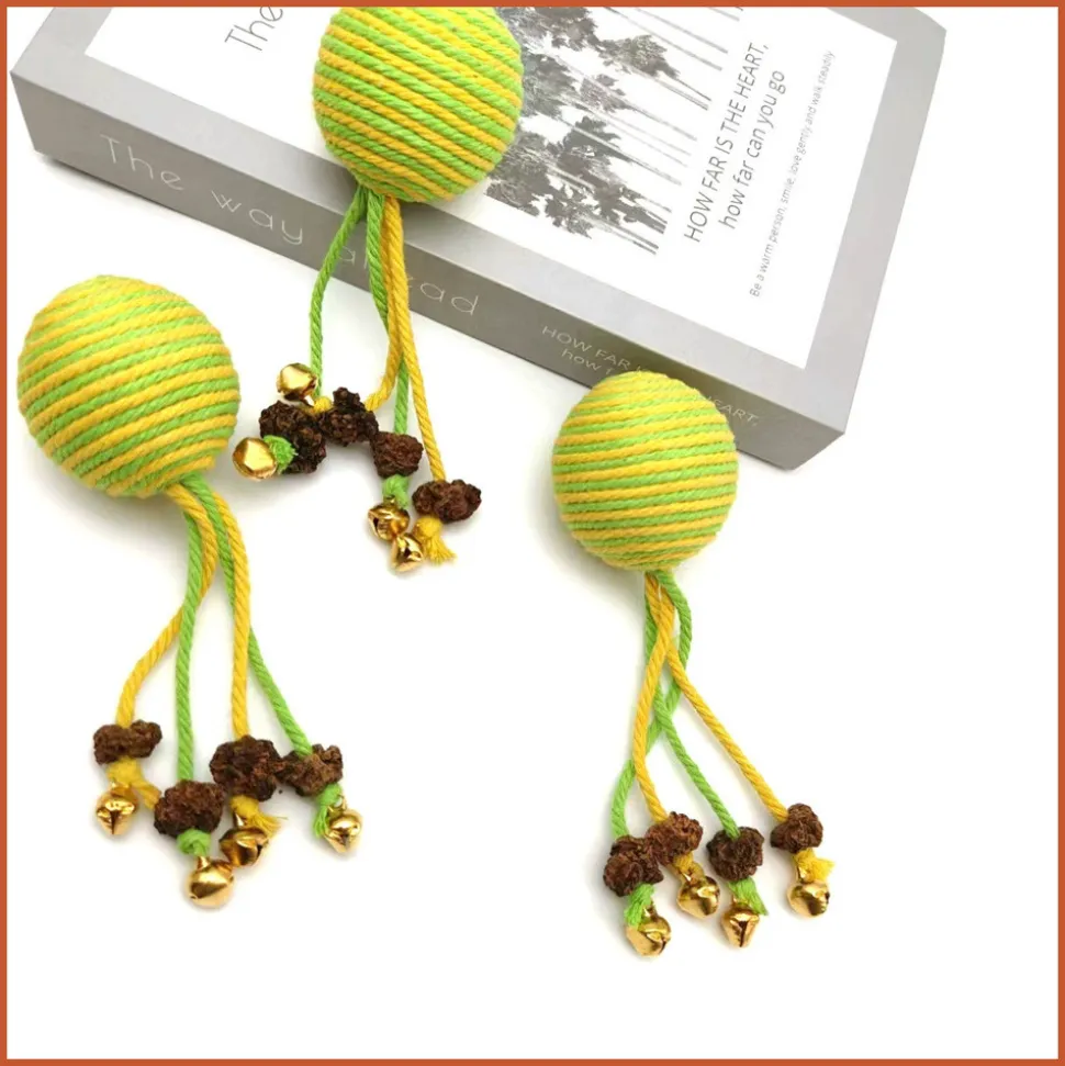 DTOPBUYAGE - Dtopbuyage jouets pour chats : boules de coton avec sonnette