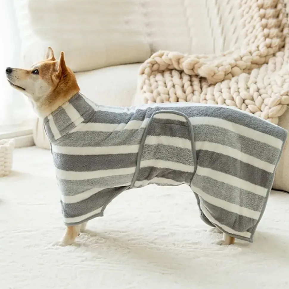 DTOPBUYAGE - Dtopbuyage serviette de laine de corail pour chien
