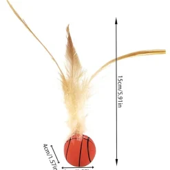 DTOPBUYAGE - Jouet de ballon à plumes pour chat (lot de 2)