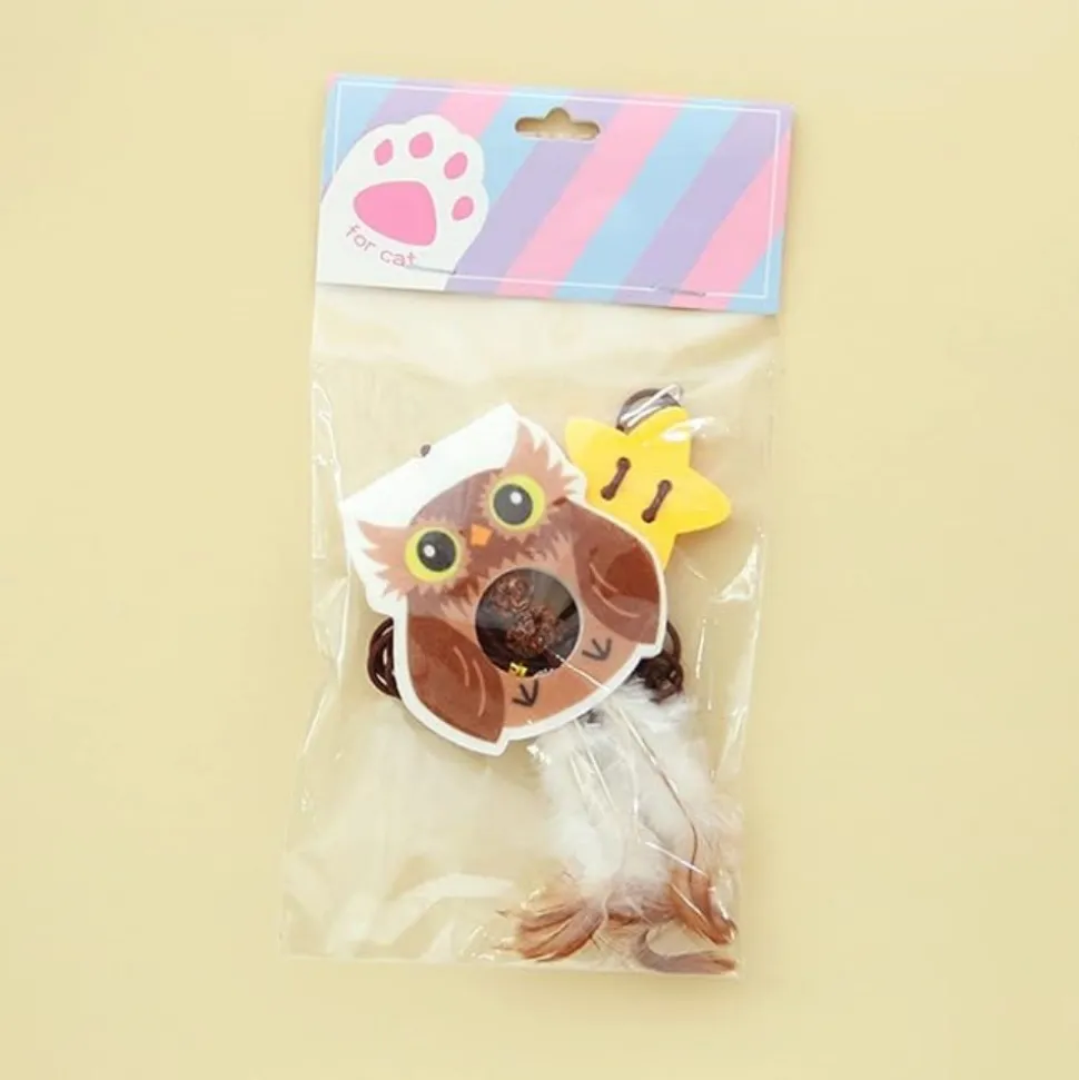DTOPBUYAGE - Jouet de chat suspendu rebondissant catnip intérieur(hibou)