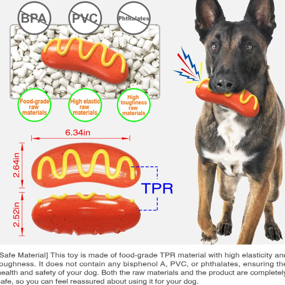 DTOPBUYAGE - Jouet à mâcher pour chiots - en caoutchouc naturel, interactif