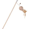 DTOPBUYAGE - Jouet plumes chat bâton bois interactive clochette