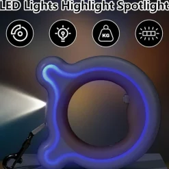 DTOPBUYAGE - Laisse enrouleur 3m rétractable led pour chiens jusqu'à 30 kg