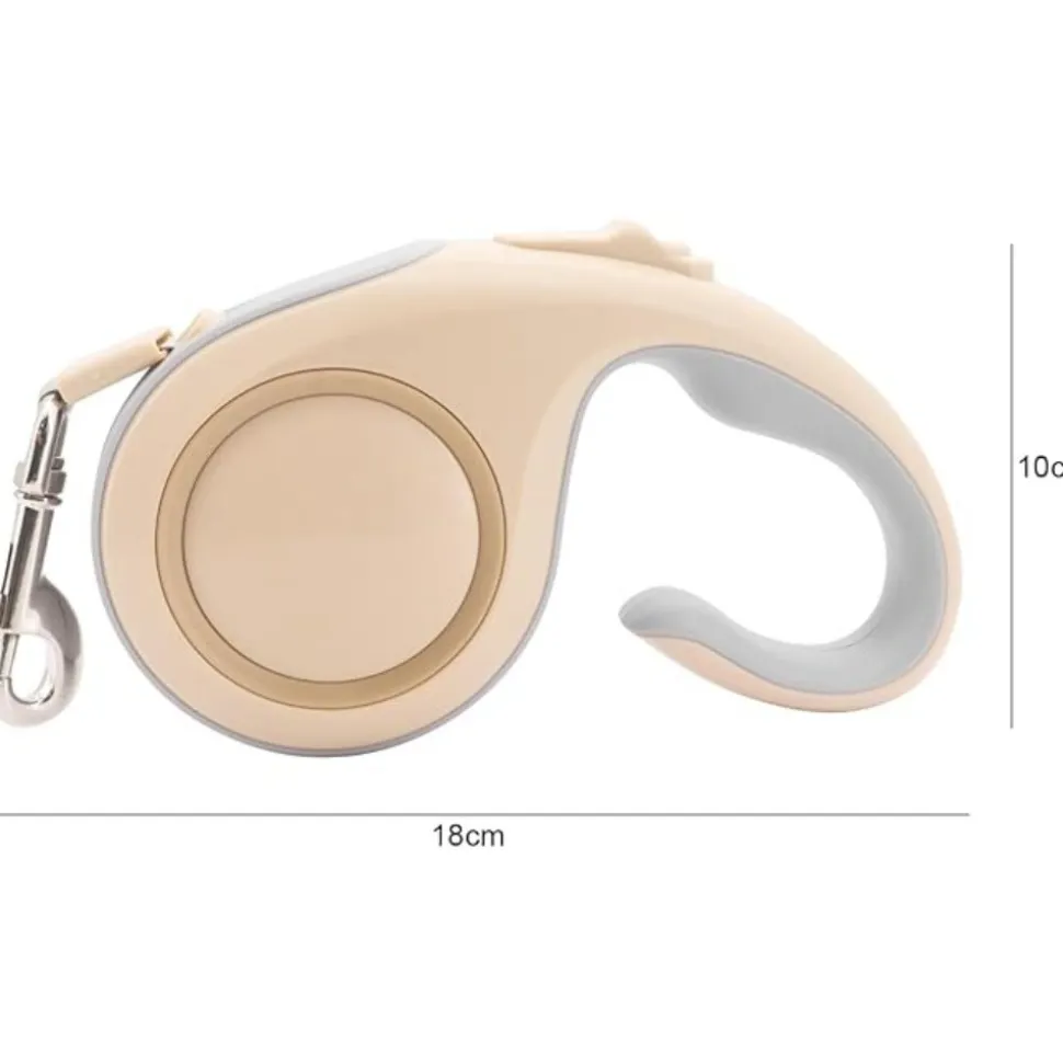 DTOPBUYAGE - Laisse extensible verrouillée 5m dorée chien